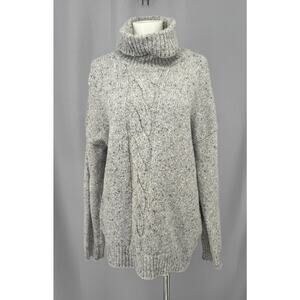 Lauren Ralph Lauren Sweater Womens Large Turtleneck Cable Knit Alpaca Wool